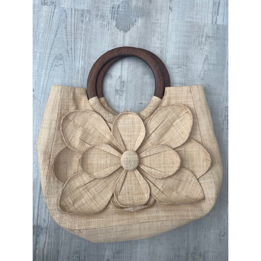 Mar Y Sol Hand Made Raffia Handbag - Picture 2 of 6